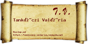 Tankóczi Valéria névjegykártya