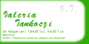 valeria tankoczi business card